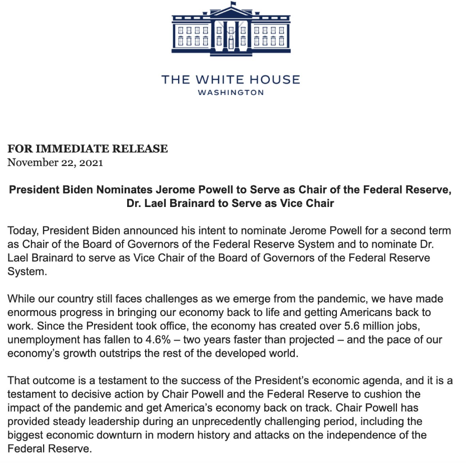 White house statement 1